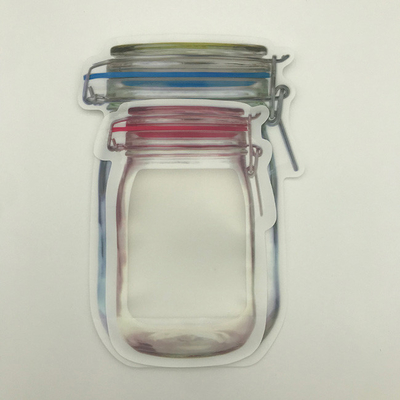 Su ordinazione eliminabile PET12 a forma di insacca il sacchetto di plastica della chiusura lampo della radura 80g