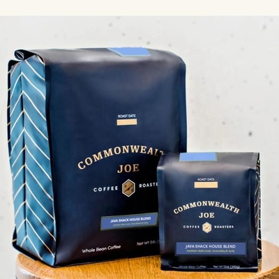 Polietilene 130 Mic Square Bottom Coffee Bag 8oz 12oz 16oz
