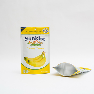 1.4oz banana asciutta Chips Food Packaging Recyclable Stand sui sacchetti con la chiusura lampo