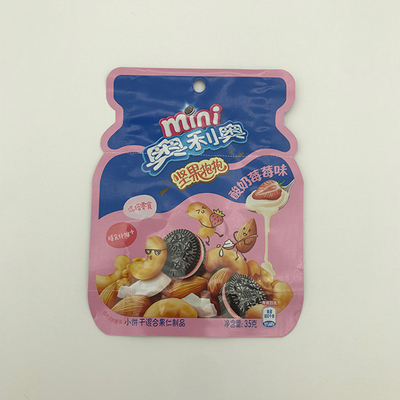 l'abitudine di 60g 100g ha modellato il rinforzo del lato del sacchetto della serratura dello zip del laminato plastico delle borse