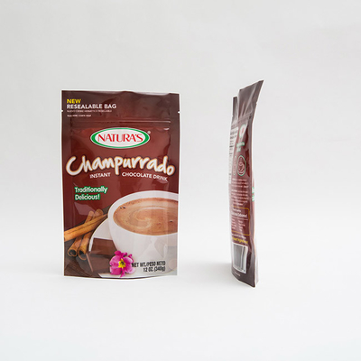 di 340g Champurrado del supporto borsa d'imballaggio istantanea di Hocolate del sacchetto su con la chiusura lampo