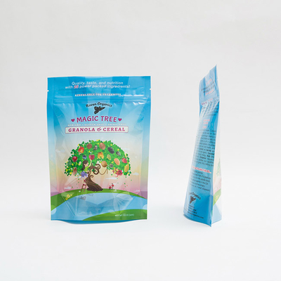 L'abitudine di 12OZ 100mm ha stampato il sacchetto a chiusura lampo della chiusura lampo di plastica che imballa per il cereale del Granola