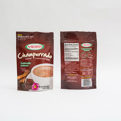 di 340g Champurrado del supporto borsa d'imballaggio istantanea di Hocolate del sacchetto su con la chiusura lampo