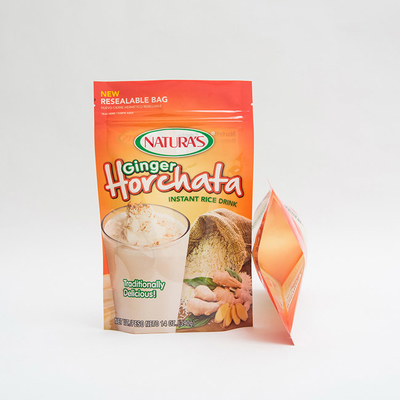 14OZ ha stampato il supporto di plastica sulle borse d'imballaggio a chiusura lampo su ordinazione del riso istantaneo del sacchetto
