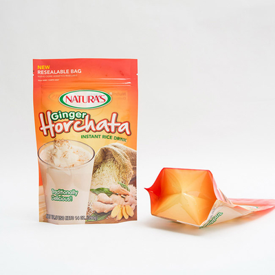 14OZ ha stampato il supporto di plastica sulle borse d'imballaggio a chiusura lampo su ordinazione del riso istantaneo del sacchetto