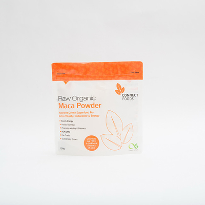 l'imballaggio per alimenti della polvere di 250g Maca insacca la chiusura lampo di 120 MIC Stand Up Pouch With
