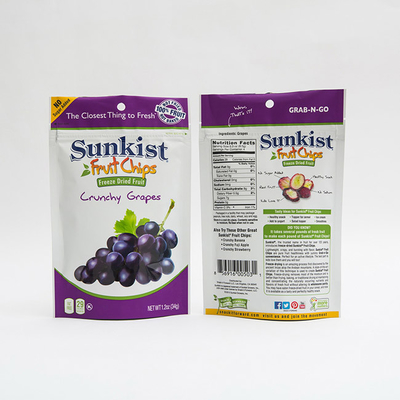 la frutta 1.2oz scheggia il supporto di VMPET sull'imballaggio di plastica del sacchetto risigillabile della borsa della chiusura lampo