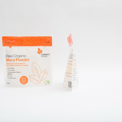 l'imballaggio per alimenti della polvere di 250g Maca insacca la chiusura lampo di 120 MIC Stand Up Pouch With