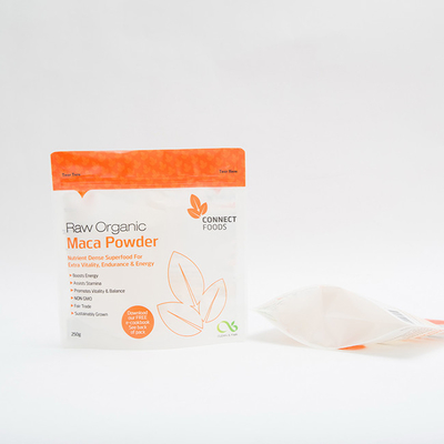 l'imballaggio per alimenti della polvere di 250g Maca insacca la chiusura lampo di 120 MIC Stand Up Pouch With