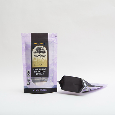 Sacchetto a chiusura lampo della chiusura lampo di condizione della chiusura lampo della borsa di imballaggio per alimenti di 12OZ 340g per la quinoa germogliata