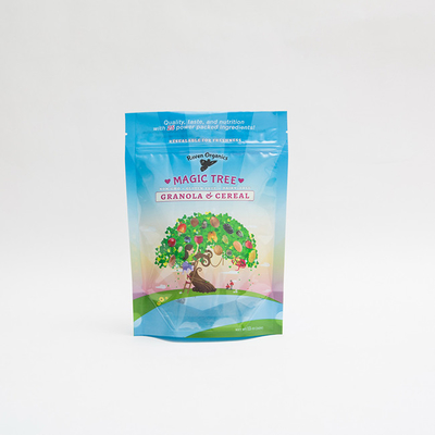 L'abitudine di 12OZ 100mm ha stampato il sacchetto a chiusura lampo della chiusura lampo di plastica che imballa per il cereale del Granola