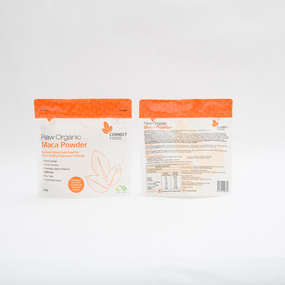 l'imballaggio per alimenti della polvere di 250g Maca insacca la chiusura lampo di 120 MIC Stand Up Pouch With