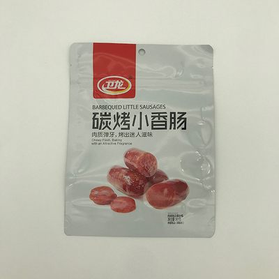 i sacchetti di plastica di 180g AL7 per le borse di imballaggio per alimenti carbonizzano la salsiccia arrostita con la chiusura lampo
