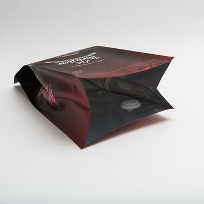 454g 280 x borse di caffè stampate 100mm del fondo piatto con la valvola per i chicchi di caffè BOPP