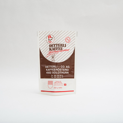 Borse d'imballaggio del caffè di superficie lucido senza borsa di caffè della chiusura lampo 250g