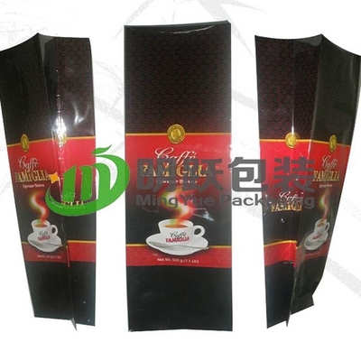 Borse stampate su ordinazione della stagnola del caffè PET12 della guarnizione 500g del quadrato con la valvola per aria e Tin Tie