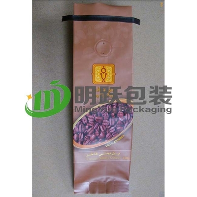 Borse stampate su ordinazione della stagnola del caffè PET12 della guarnizione 500g del quadrato con la valvola per aria e Tin Tie