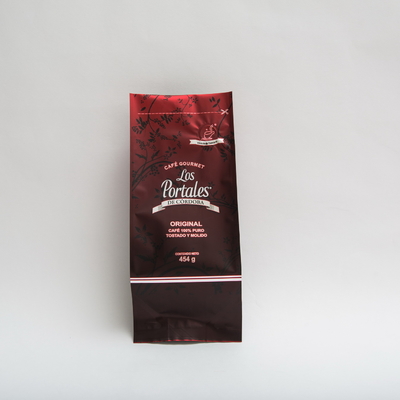 454g 280 x borse di caffè stampate 100mm del fondo piatto con la valvola per i chicchi di caffè BOPP
