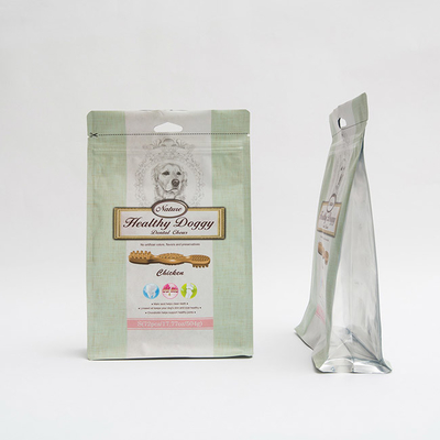 Sacchetto dentario canino d'imballaggio del fondo piatto di masticazioni della borsa dell'alimento per animali domestici di 17.77OZ 75mm con la chiusura lampo
