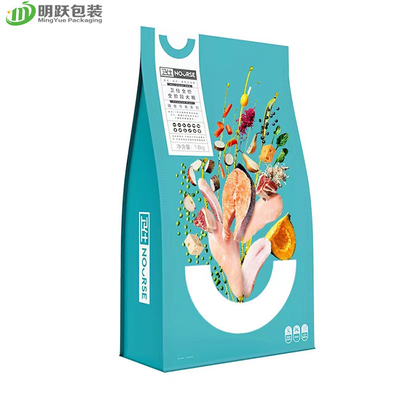 cane riciclabile d'imballaggio del fondo piatto della borsa dell'alimento per animali domestici di 1.6kg 1.8kg con la chiusura lampo
